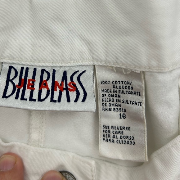 Vintage 90s Bill Blass Stretch High Rise Mom Jean Shorts Size 16 Button/Zipper - Picture 7 of 7
